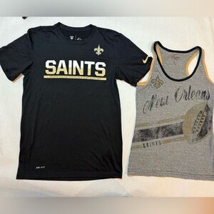 Women’s New Orleans Saints Bundle – Nike Dri-FIT Tee & NFL Tank Top – Size Small